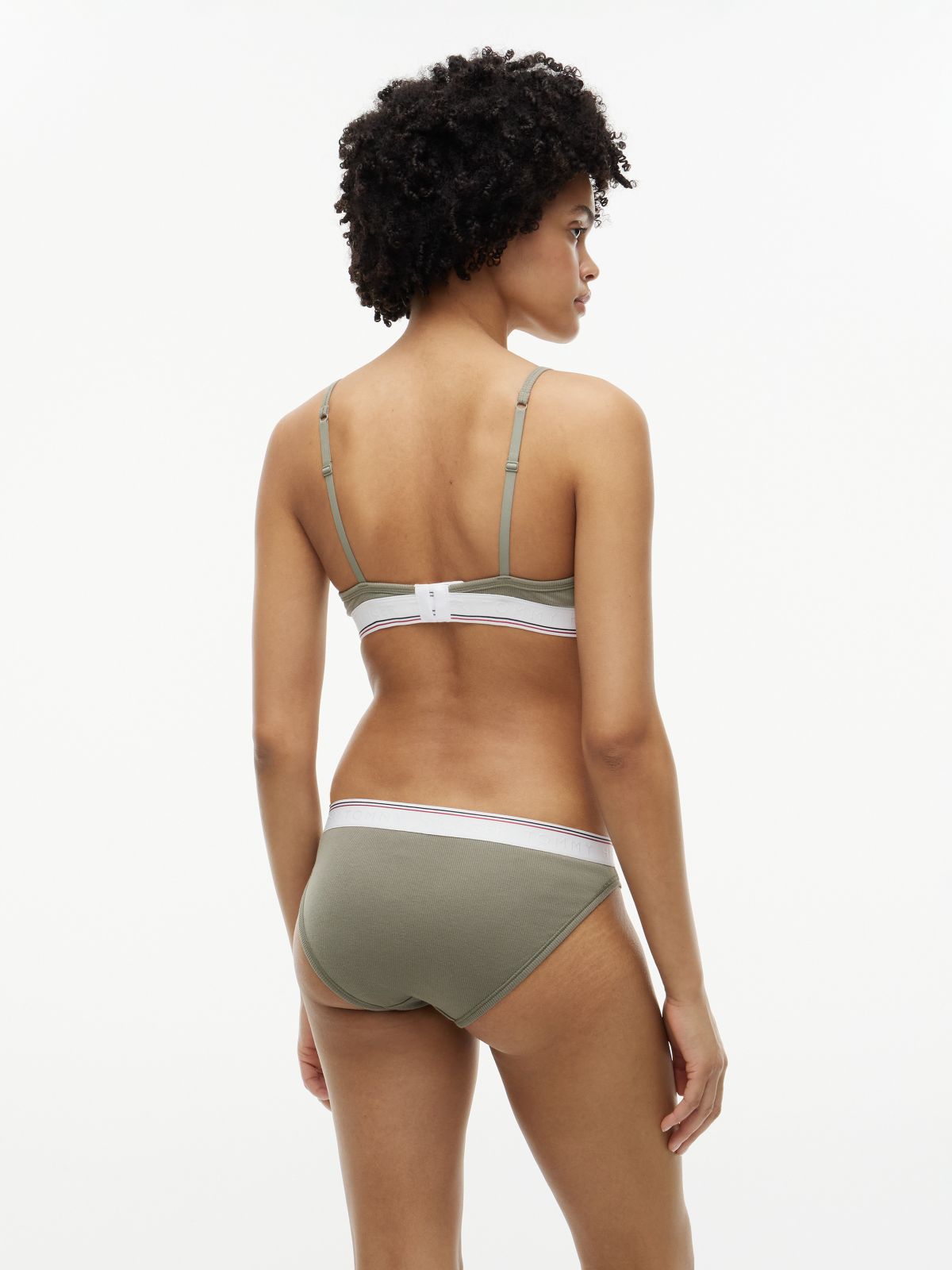 Varsity Rib-Knit Bikini Brief — Utility Sage