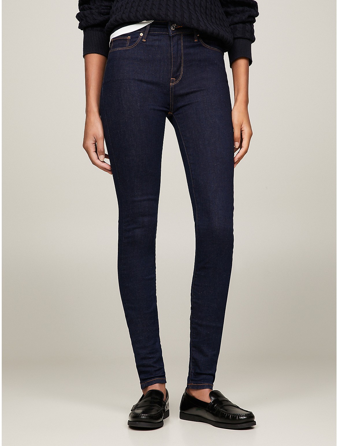 Tommy Hilfiger Women's Super Skinny Fit Dark Wash Jean