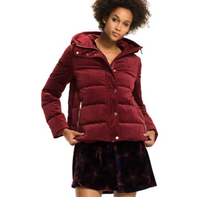 tommy hilfiger women's red down jacket