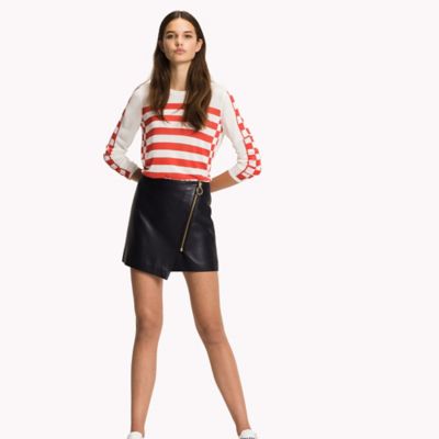 tommy hilfiger leather skirt