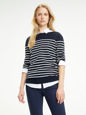 tommy hilfiger striped sweater women's