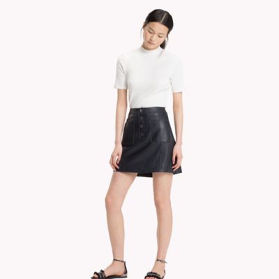 tommy hilfiger leather skirt