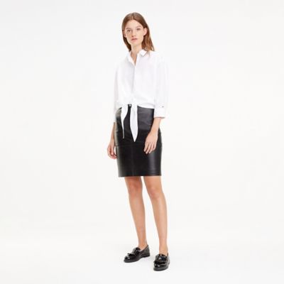 tommy hilfiger leather skirt