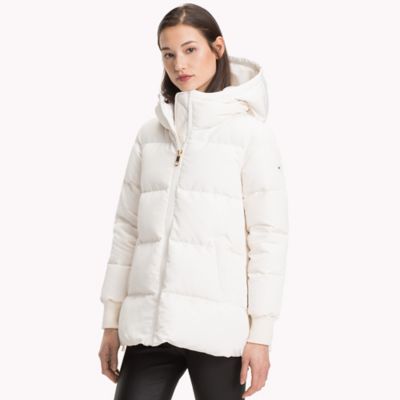 tommy hilfiger white womens coat