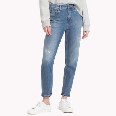 tommy hilfiger high rise mom fit jeans