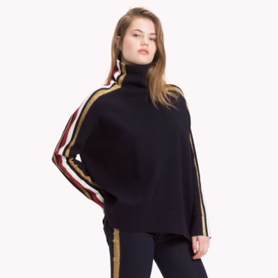 tommy icons mock neck sweater