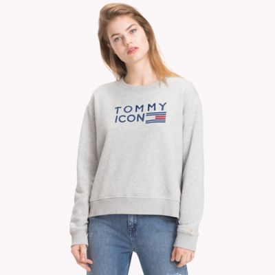 tommy hilfiger icon sweatshirt grey