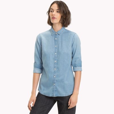 tommy hilfiger mens denim shirt