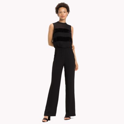 tommy hilfiger women's black jumpsuit