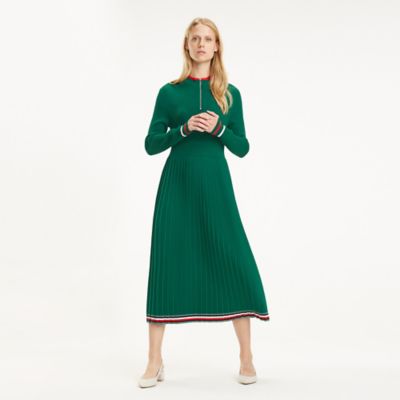 tommy hilfiger pleated midi dress