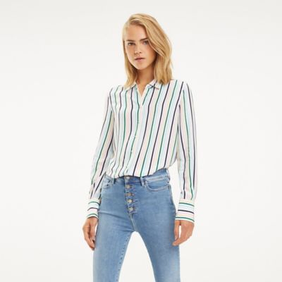 tommy hilfiger striped shirt womens