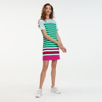 colour block t shirt dress