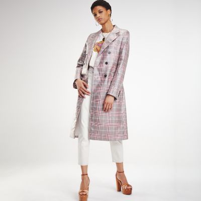 tommy hilfiger check coat