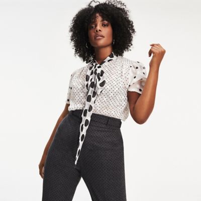 Zendaya Curve Polka Dot Blouse | Tommy 