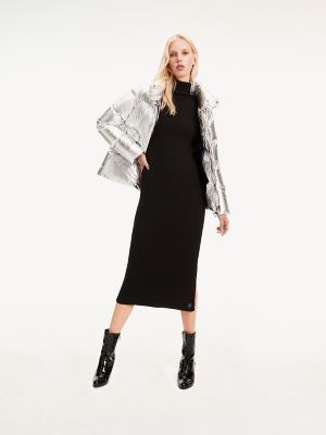 ribbed cardigan dress