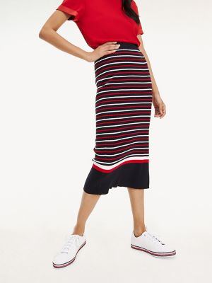 polo shirt and pencil skirt
