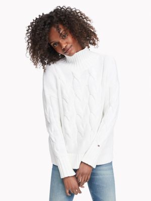 tommy hilfiger womens cable knit sweater