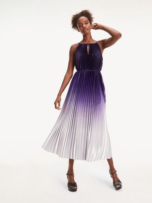 tommy hilfiger pleated midi dress