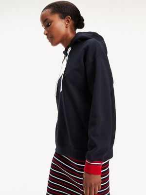 tommy hilfiger logo tape hoodie