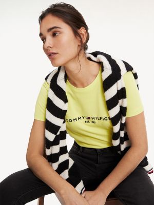 tommy hilfiger t shirt women's yellow