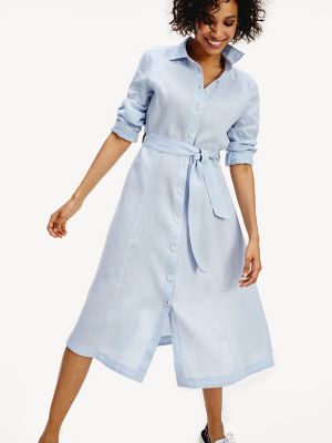 winley linen midi dress