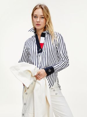 tommy icons stripe popover dress