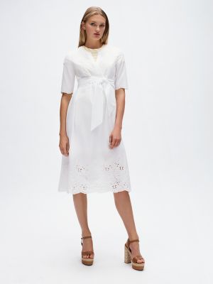 tommy hilfiger lace sleeve dress