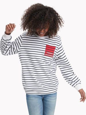 tommy hilfiger relaxed stripe sweatshirt