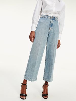 wide leg ankle jeans