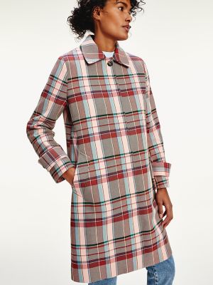 tommy hilfiger check coat