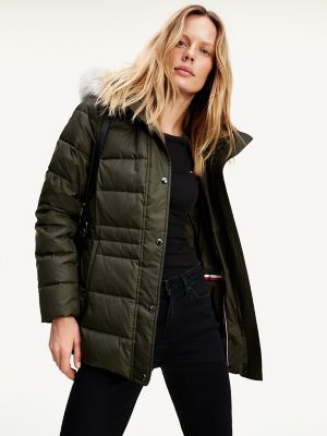 tommy jeans hooded down overhead puffer jacket