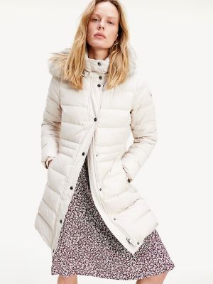 tommy hilfiger white womens coat