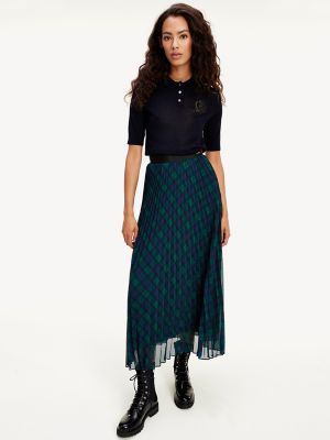 tommy jeans midi pleated skirt