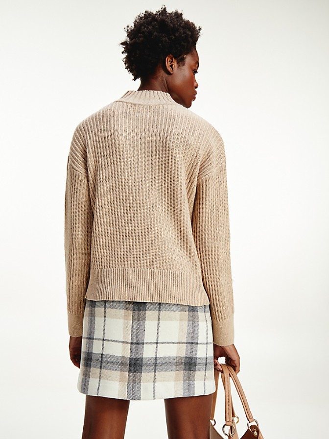 Mix Knit Monogram Sweater