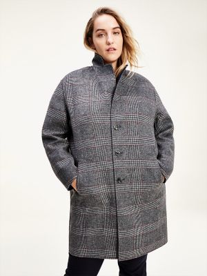 tommy hilfiger check coat