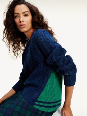 tommy hilfiger blue jumper womens