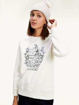 tommy jeans crest crew neck sweatshirt