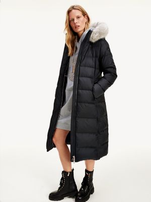 tommy hilfiger long puffer coat