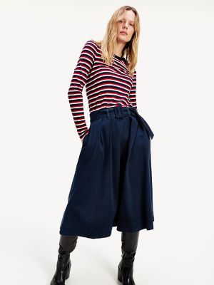 soft denim midi skirt