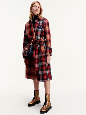 tommy hilfiger tartan coat