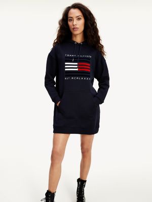 tommy hilfiger hooded sweatshirt dress