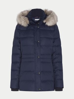 tommy hilfiger hooded down jacket womens