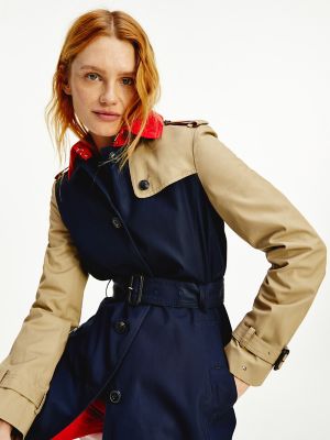 tommy hilfiger crepe suiting trench