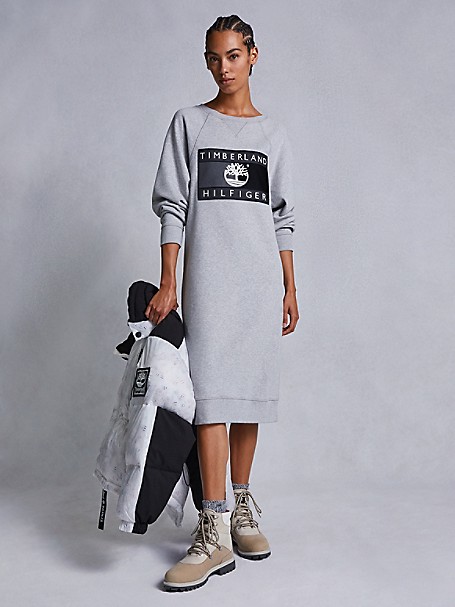 TOMMYXTIMBERLAND Organic Cotton Logo Hoodie Dress | Tommy Hilfiger