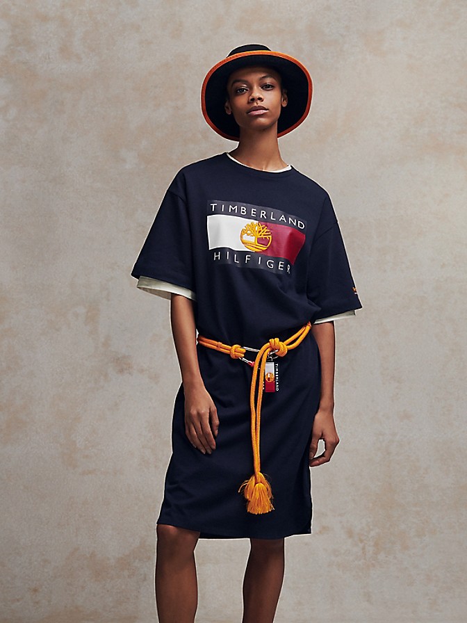 NEW TOMMYXTIMBERLAND Recycled Flag T-Shirt Dress