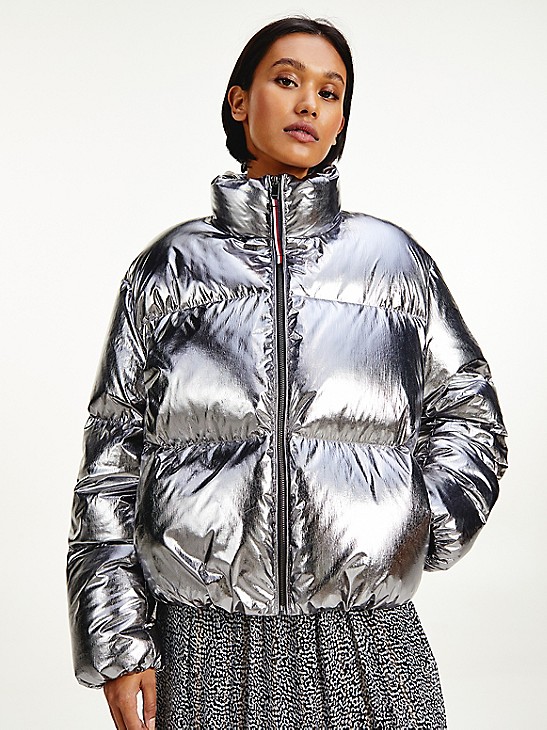 applause The alps Cooperative Metallic Down Puffer Jacket | Tommy Hilfiger