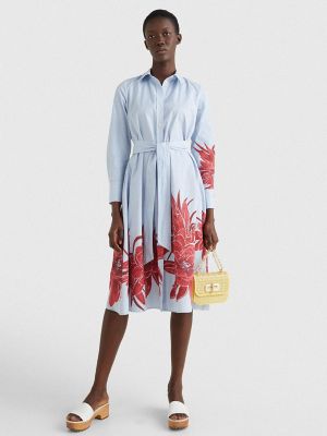 midi shirt dress floral