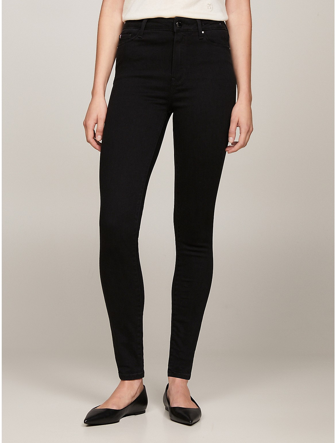 Tommy Hilfiger Women's Ultra High-Rise Skinny Fit Black Jean