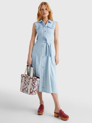 tommy hilfiger denim midi dress