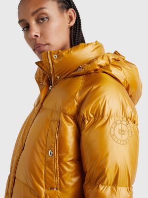 High-Shine Hooded Puffer Jacket